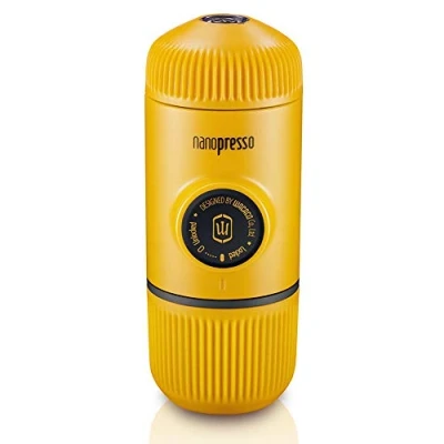 Immagine di WACACO Nanopresso Macchina Caffe Portatile, Mini Espresso Senza Custodia Protettiva, Versione di Aggiornamento per Minipresso, Operazione Manuale, Viaggi, Giallo