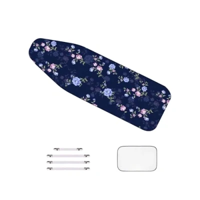 Immagine di WTAIS Extra Large Copriasse da Stiro 160x60cm, Ispessito Design 2 in 1 &quot;Peach Blossom Pattern Eccellente permeabilità al Vapore ASSE Coperture, con Fissaggio