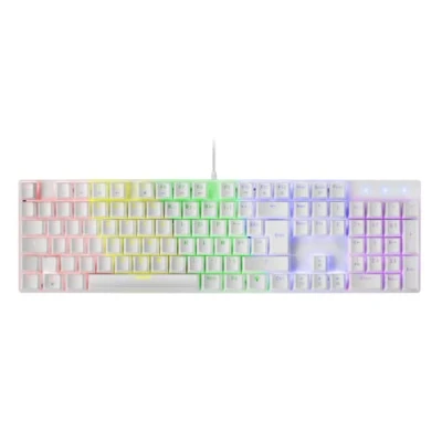 Immagine di Mars Gaming MK422 Bianco, Tastiera Meccanica RGB, Antighosting, Switch Meccanico Rosso, Lingua Francese