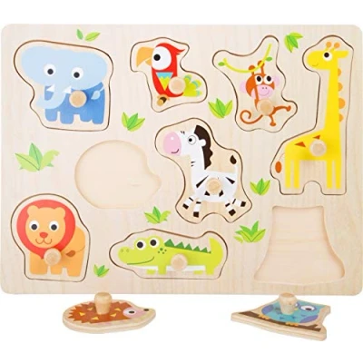 Immagine di Small Foot by Legler Animali Dello Zoo, Set Puzzle in Legno, Colore Multicolore, 4763