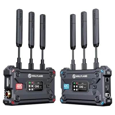 Immagine di Hollyland Pyro S [4K30] System di Trasmissione Video HDMI SDI Wireless, 1080p60, 400m, 50 ms Latenza, Fino a 4 RX, Dual Band Hopping Automatico (ADH), Scansione Smart dei Canali, UVC Live Stream