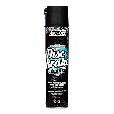 Immagine di Muc Off Disc Brake Cleaner, 400 ml Pulitore Freni di Bicicletta ad Azione e Asciugatura Rapida Spray per Trattare Reidratare Pastiglie Rotori dei