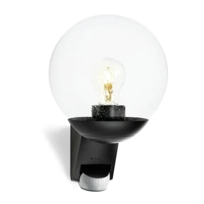 Immagine di Steinel L 585 S 005535 Lampada da parete per esterni con rilevatore di movimento a risparmio energetico, LED (monocolore) E27 60 W Nero