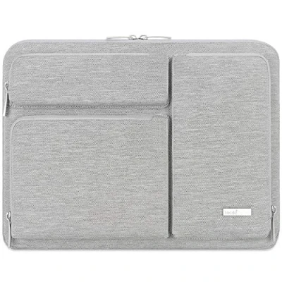 Immagine di Lacdo 360 Protettiva Borsa Custodia per 14 pollice New MacBook Pro M4/M3/M2/M1 Chips Max A3112 A3401 A3185 A2918 A2992 A2779 2024 2021, 13.8&quot; Surface Laptop 7th Copilot+PC Computer Bag, Grigio