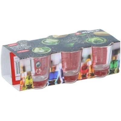 Immagine di alpina Set di Bicchieri Shot 6 Pezzi Bicchierini Liquore da 45 ml Lavabili in Lavastoviglie Perfetti per gli e i Giochi Bevute Trasparenti Vetro