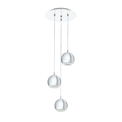 Immagine di Eglo Conessa Lampadario A Sospensione 3 Luci, In Acciaio, 3.3 W, Cromato