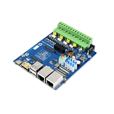 Immagine di ETH RS485 Scheda di Base per Raspberry Pi Compute Module 4 CM4 Dual Quad Espansione, Integrata Gigabit Ethernet/100M Ethernet/4CH Isolata RS485/CSI/USB2.0/HDMI/FAN/Micro SD ecc.