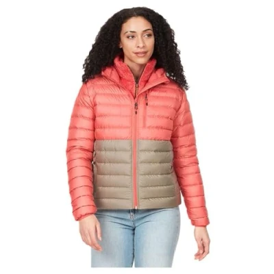Immagine di Marmot Wm&#039;s Highlander Hoody Warm Down Jacket Donna, Grapefruit/Vetiver, XS