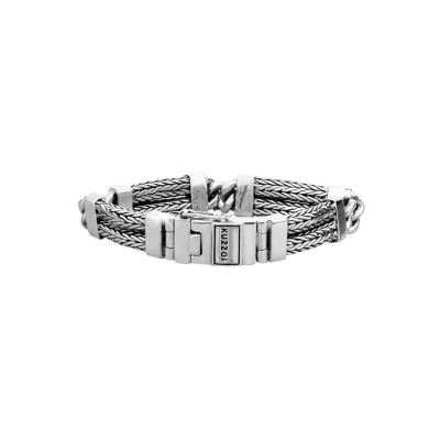 Immagine di KUZZOI Bracciale da uomo in argento sterling massiccio 925, larghezza 14 mm, 335109, argento, cod. 335109 021
