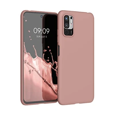 Immagine di kwmobile Custodia Compatibile con Xiaomi Redmi Note 10 5G Cover Back Case per Smartphone in Silicone TPU Protezione Gommata rosa invernale