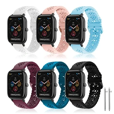 Immagine di XBLJST Cinturino per Amazfit GTS/GTS 2 Mini/GTS 4 Mini,20mm Braccialetto di Ricambio in Silicone GTS 2/GTS 3/Amazfit GTR 42mm/Amazfit Bip/Bip Lite/Bip S/Bip U/U Pro/Bip S Lite