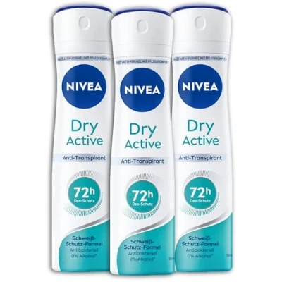 Immagine di NIVEA Dry Active Deo spray (150 ml), anti sudore con protezione 72h e doppia attiva Formel, femmininem, frischem Duft
