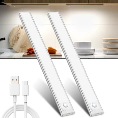 Immagine di JEKEMORYE Luce LED Sottopensile Cucina Luci Bianco 30CM 2 Pezzi