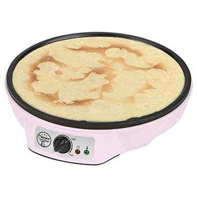 Immagine di Bestron crepes in stile retrò, per con diametro di 30 cm, distributore pasta e spatola crêpes, rivestimento antiaderente, 1000 Watt, collezione Sweet Dreams, colore:
