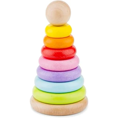 Immagine di New Classic Toys Rainbow Stacking Toy, Multicolore, Learn To, 10501