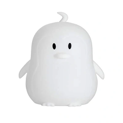 Immagine di Pauleen Penguin 48042 Night Luce Notturna Pinguino per Bambini con Batteria LED Lampada cameretta Cambio di Colore in Silicone Senza BPA