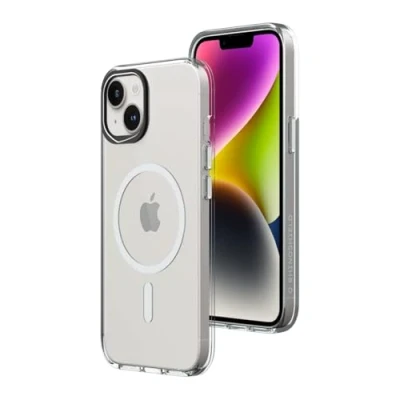 Immagine di RhinoShield Clear Case Compatible with Magsafe for [iPhone 14/13] Superior magnetic, Advanced Yellowing Resistance, Crystal Clear, Protective and Customizable Phone Black Camera Ring