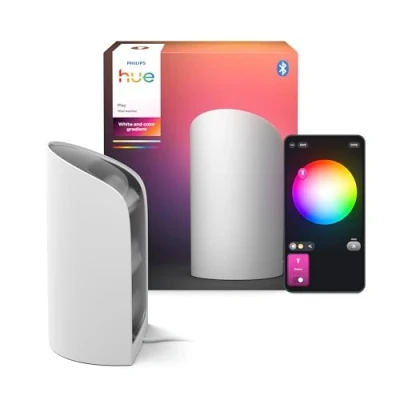 Immagine di Philips Hue Play Smart Wall Washer Bianco, Tecnologia ColorCast, Luce bianca e colorata, Compatibile Bluetooth, Controllo vocale con Alexa, Apple Home &amp; Google Assistant, pack da 1