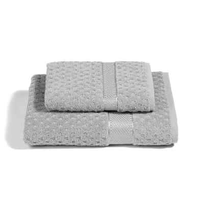 Immagine di Caleffi Set Asciugamani Bagno Viso e Bidet Morbida Spugna 100% Cotone Jacquard, 1 Asciugamano 60x110 cm + Ospite 40x60 Assorbenti Resistenti a Lavaggi Frequenti, Durevoli