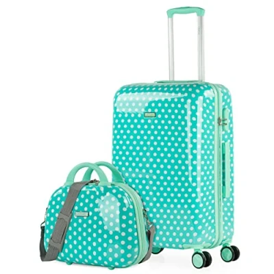 Immagine di ITACA Astuccio da toilette per donne e bambini in policarbonato. Borsa viaggio di qualità rigida con manico superiore tracolla regolabile. Elegante marchio, Munt Mollen, 65 cm