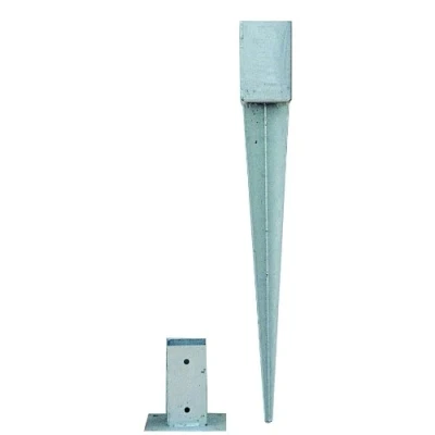 Immagine di NOOR Manicotti per Asfalto 7 x cm, in Acciaio Inox Legno Quadrato, Supporto Pali con Fori Le Viti Un Facile utilizzo