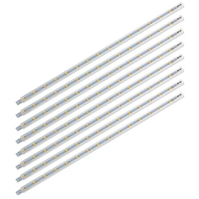 Immagine di SEBSON® 8x LED Sottopensile con Interruttore e Prese, Luce Calda, 30cm, 1,8W, 190 Lumen, 12V, 8,8x6,7x300mm