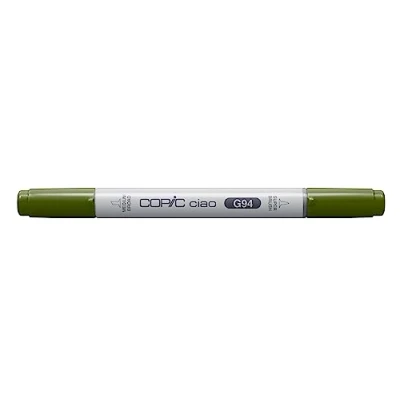 Immagine di Copic Ciao Pennarello Grafico con Doppia Punta, 11 g , Verde (Grigiastro Oliva), 12 x 150 mm
