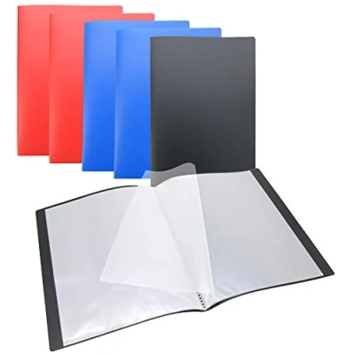 Immagine di WAYTEX 931400P Confezione da 6 protezioni per documenti A4, 40 foto, 20 tasche, copertina in polipropilene, colori assortiti