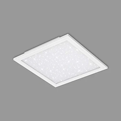 Immagine di BRILONER Leuchten Plafoniera a LED, lampada da soffitto con fantasia stelle, 1.300 lumen, 4.000 kelvin, 12 watt, bianca, 295x295x55 mm (larghezza x lunghezza H)