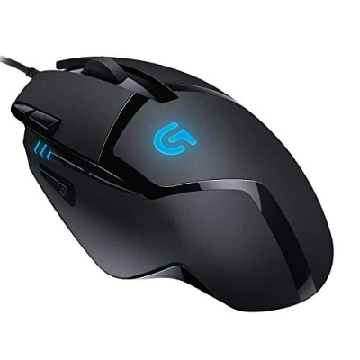Immagine di Logitech G402 Mouse Gaming Hyperion Fury, 4.000 Dpi, Design Leggero, 8 Pulsanti Programmabili, Compatibile Con Pc/Mac/Laptop, Nero, ‎13.6 x 7.2 4.1 cm, 144 grammi