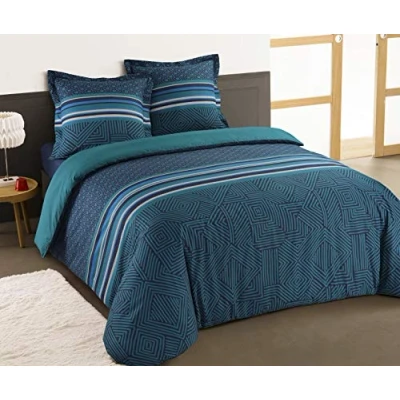 Immagine di Vision Parure da letto Marco Set copripiumino 260 x 240 cm con 2 federe per king size 100% cotone