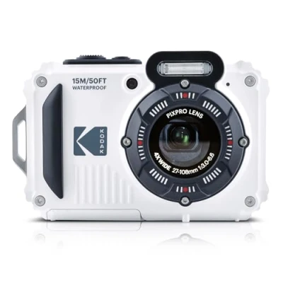 Immagine di Kodak Pixpro WPZ2WH Fotocamera digitale 15 Megapixel Zoom ottico: 4 x Bianco incl. Batteria, Flash Stabilizzatore dimmagine, WiFi, Impermeabile, Macchina