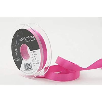Immagine di Berisfords 3501 Nastro di Raso Double Face, Poliestere, Fucsia, 15 mm, 20 unità