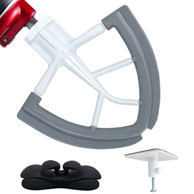 Immagine di Frusta piatta per KitchenAid Accessorio, Agitatore a bordo flessibile KitchenAid, accessori miscelatore verticale con testa inclinata da 4.5 5 Qt