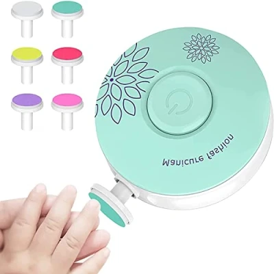 Immagine di Tagliaunghie neonato,Lima unghie per Bambini 6 in 1 Lima elettrica neonati (Vert)