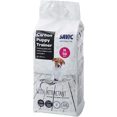 Immagine di Tappetini igienici Savic Puppy Trainer con Carbone attivo Medium: L 45 x P 30 cm, 100 pz