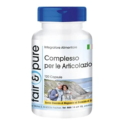 Immagine di Fair &amp; Pure® Glucosamina Complex e condroitina + MSM Astaxantina Complesso articolare 120 Capsule