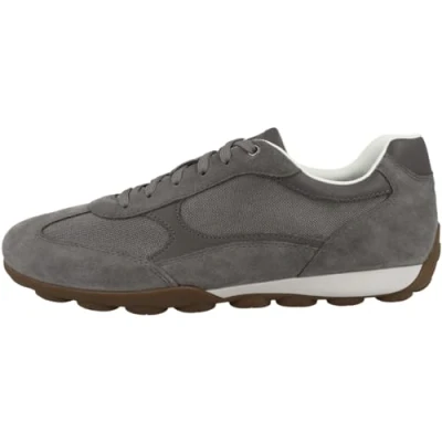 Immagine di Geox U Snake 2.0 Sneakers basse, Uomo, Taglia: 42, Dark stone Pelle e tessuto