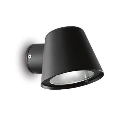 Immagine di Lampada a parete con 1 luce Ideal Lux modello GAS AP1 NERO