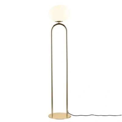 Immagine di DFTP by Nordlux Piantana Shapes, paralume di vetro, bianco/ottone