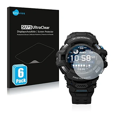 Immagine di savvies (6 Pezzi Pellicola Protettiva per Casio G Shock GSW H1000 Protezione Schermo Trasparente