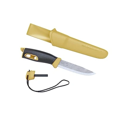 Immagine di Morakniv Companion Spark Coltello fisso unisex da adulto, manico, lama: 104 mm, colore: Giallo