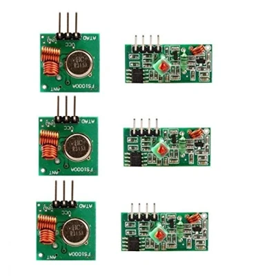 Immagine di DollaTek Kit modulo trasmettitore e Ricevitore Wireless 3Pcs 433MHz RF per Arduino Raspberry Pi