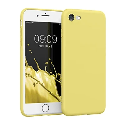 Immagine di kwmobile Custodia Compatibile con Apple iPhone SE (2022) / (2020) 8 7 Cover Back Case per Smartphone in Silicone TPU Protezione Gommata giallo matt