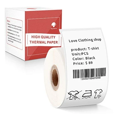 Immagine di Phomemo M110, M120, M200, M220, M221 etichette multiuso quadrate, 40 x 80 mm, rotolo da 100