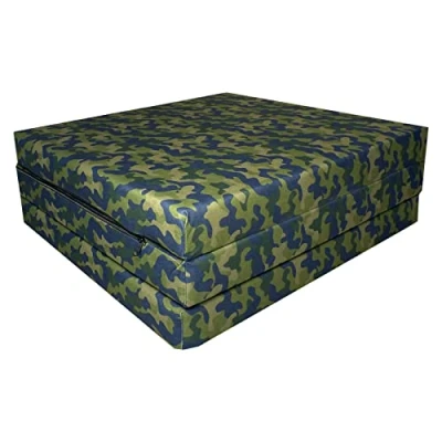 Immagine di FORTISLINE Materasso Pieghevole 180 x 65 7 cm 3 pezzi per ospiti H2 Letto da campeggio Lavabile viaggio in schiuma