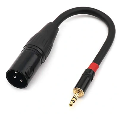 Immagine di NANYI 3.5mm TRS Stereo maschio a XLR Cavo di interconnessione audio microfono, adatto per iPod, telefono cellulare, altoparlanti attivi, palco,DJ,console da studio 0,2 Meter