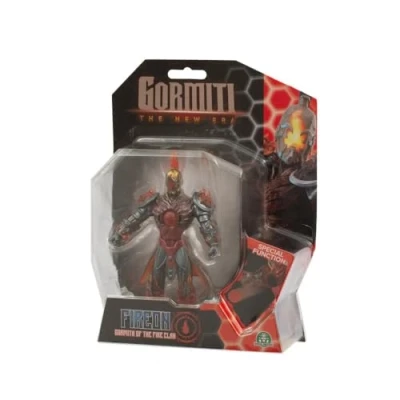 Immagine di GORMITI THE NEW ERA Gormita Del Clan Fuoco Fireon Zane Con Funzione Attacco, Action Figure 15 Cm Articolato, Eroe Armatura Rosso Argento, Per Bambini A Partire Dai 3 Anni