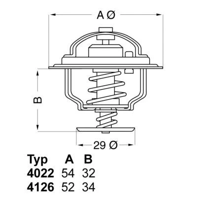Immagine di WAHLER 4022.82D1 Termostato motore 82 con guarnizione LANCIA: DELTA 1, Thema Sedan, FIAT: Croma I Hatchback