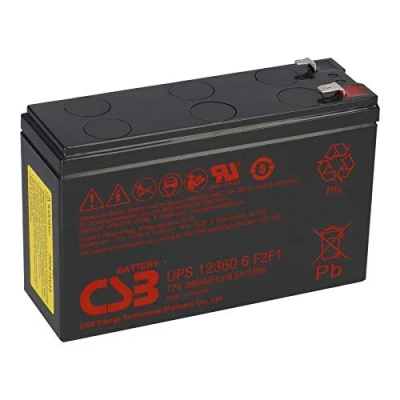 Immagine di CSB Batteria al piombo AGM UPS123606 F2F1, 12 V, 7 Ah, UPS UPC